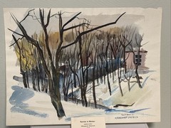 Margaret Dietrich Watercolor Painting Winter Ravine Appleton WI Wisconsin Signed