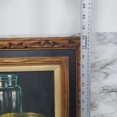 Vintage Andras Gombar Still Life Painting Canvas Framed Kitchenware – Signed