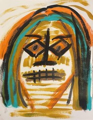 Intense Woman 11 X 14″ Abstract Acrylic Series Moody Painting Paper Original