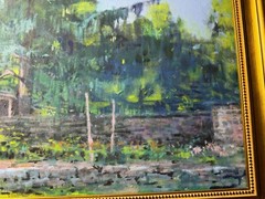 Eileen McDonnel „Home And Landscape Scene“ Oil Painting – Signed And Framed
