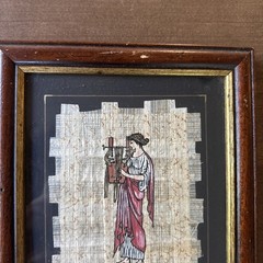 2 Vintage Papyrus Original Paintings By Carolina De Santis Vita, Greek Mythology