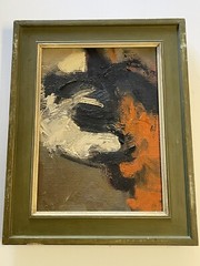 Mid Century Abstract Painting Bunker Non Objective Expressionism 1950’s Vintage