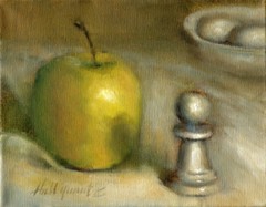 Chess Pawn 8×10 in. Oil stretched canvas HALL GROAT II