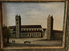 Painting view of the city church before the restoration Ravensburg probably 1840!