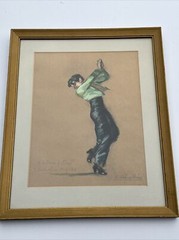 RAMON RIBAS RUIS PAINTING FLAMENCO DANCER LISTED FAMOUS PORTRAIT VINTAGE 1960’S