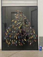 🔥 RARE African Nigerian Modern Abstract Portrait Painting, Lawal SULEIMAN