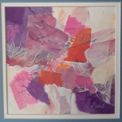Watercolor Gouache Board Matted Original by Don Trout „A Collision of Shapes“
