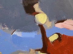 Abstract Contrast Colors Landscape Original Oil Painting 11×14 Aldo Cherres Art