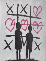 Expressionism/Abstract 11×14 Tic Tac Love Signed Colorful Hand Made Art Painting