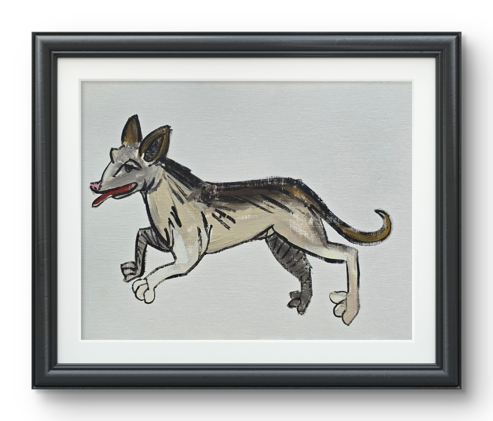 Sara Star: Original Acrylic Medieval Dog On 9×12 Gallery Paper Fantasy Art