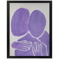 Abstract/Expressionism 9×12 Purple Hug Original Signed Handmade Art Painting
