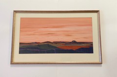 Painting Mountain Landscape Arizona Or New Mexico Vtg Original By Shirley Flynn