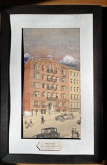 Antique Hamilton Heights New York City Building Watercolor O. W. McKennee 1910s?