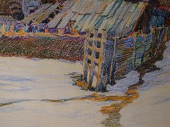 Leopold Beran (Vienna 1884-1965) Village in Winter.