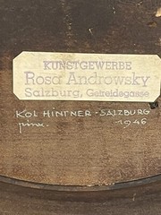 1946 Salzburg Hand Painted Wooden Plate By Kol Hintner Kunstgewerbe Art School