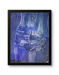 Monochromatic Figurative Expressionism 16×20″ – “Heartbreaker” PALETTE Art COA