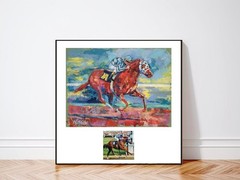 SALE Secretariat Kentucky SIGNED Turcott COA FRAMED 36″W X 24 Was $3995 Now $495