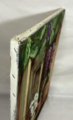 Original Oil Painting Green House Garden Shed Still Life Signed Israel 20″x16″