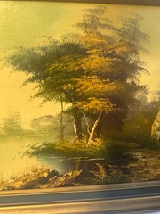 VTG Original Oil on Canvas Painting Landscape Waterscape Signed Hadock 24″ x 20″