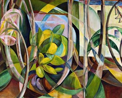 Painting of Plants Abstract Geometric by Mary Swanzy Reproduction