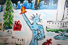 AMERICAN CHRISTMAS LIBERTY WHITE HOUSE Jr CHARLIE FAST OUTSIDER FOLK POP ART USA