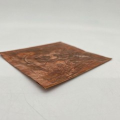 Copper Embossed Religious Artwork Signed KAH 86 Virgin Mary Design 4″x4.5″ Panel