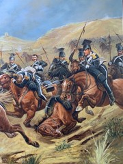 Huge 5 x 3 feet Oil Painting „The Charge of The Light Brigade“ in Crimean war