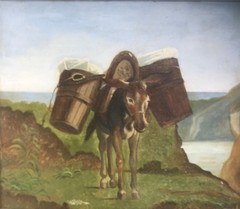 PACK DONKEY, original oil painting