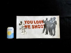 Rare-Mickey Mouse -You Loot We Shoot-Original Work Signed Graffiti-MynBender