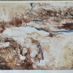 Original Unique Abstract Watercolor Painting Fran Ritchie Yost