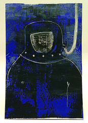 Deep Sea Diver Original Acrylic Painting Framed 4×6 Small Nautical Art Potocki