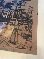 Original Media Painting 29.5” X 24” 125th Street Harlem NYC. Artwork. Signed