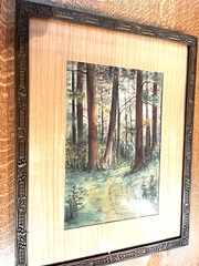 Estate Item, Trail in the woods, signed? Very well Framed, Beautiful Condition.