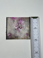 Mixed Media Mini Painting Ink Metallic Powders and Dyes Kathryn Vaughn Botti