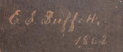 Antique 19th Century French Forest Landscape signed E.S. Buffett, 1862