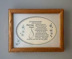 MARRIAGE PRAYER CALLIGRAPHY FRAMED WATERCOLOR ART RUTH JOY 1989 ORIGINAL MONTANA