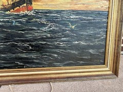 John D Banks 1906 Gorgeous Antique Framed Painting On Board Excellent Details