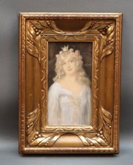 Monogramist EM – probably France around 1900 – portrait of a young princess
