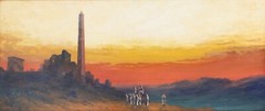Zaharia Tomasso Antique Orientalist Arabian Watercolor Painting c.1890 Signed