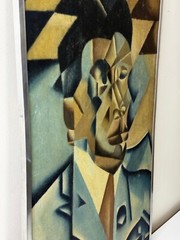 Oil Painting 20th Century Cubism Portrait Pablo Picasso Manner of Juan Gris