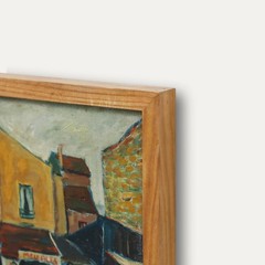 Jean Lefort (b.1948) – Framed 20th Century Oil, A Flea Market in Paris
