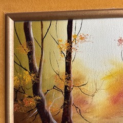 Albert LeGrand „Autumn In the Woods“ Scene Oil on Canvas Painting Signed