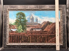 Original Pedro Vargas Signed Impressionist Guatemala City Oil Painting