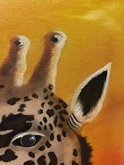 18 x 24 Original Oil Painting on Canvas….“Giraffe on the Savannah“