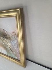 VTG Original Abstract Painting Framed Signed“ D. Pilar “Art 3D Textured Deco10x8