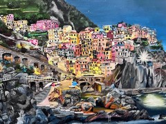 Beautiful Detailed Acrylic on Canvas 30″ x 30″ Italian Landscape
