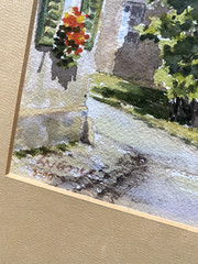 Aquarell Baroque Church Gable Parish St. Georg – Haunstetten Near Augsburg!