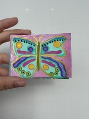 ACEO Butterfly ATC Nature ORIGINAL Animal Acrylic painting Madi