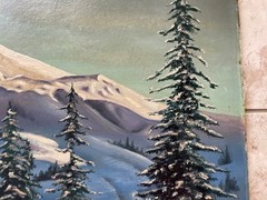 Alois Arnegger signed oil on board painting snowscape landscape Austria