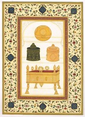 Indian Miniature Painting Of Mughal Precious Objects On Paper 8×11.5 Inches